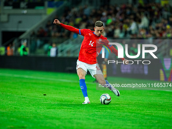 LUKAS PROVOD participates in a football match of the UEFA Nations League between the Ukraine and Czechia national teams in Wroclaw, Poland,...