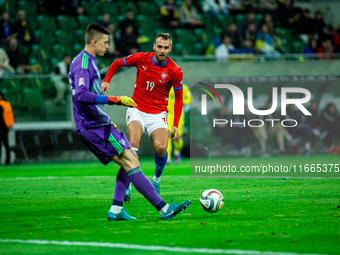 TOMAS CHORY participates in a football match of the UEFA Nations League between the Ukraine and Czechia national teams in Wroclaw, Poland, o...