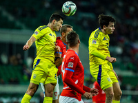 TARAS STEPANENKO participates in a football match of the UEFA Nations League between the Ukraine and Czechia national teams in Wroclaw, Pola...