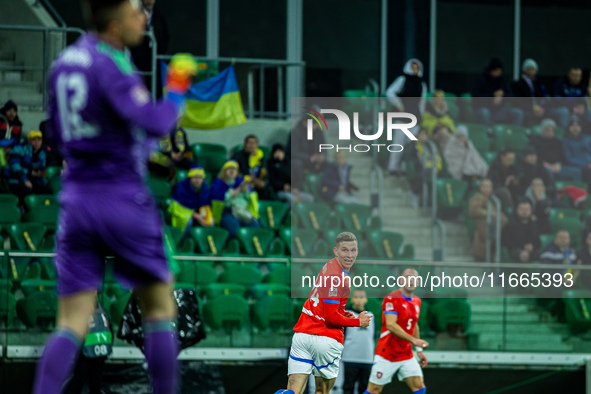 LUKAS PROVOD participates in a football match of the UEFA Nations League between the Ukraine and Czechia national teams in Wroclaw, Poland,...