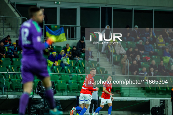 LUKAS PROVOD participates in a football match of the UEFA Nations League between the Ukraine and Czechia national teams in Wroclaw, Poland,...