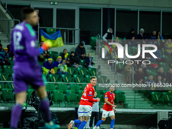 LUKAS PROVOD participates in a football match of the UEFA Nations League between the Ukraine and Czechia national teams in Wroclaw, Poland,...