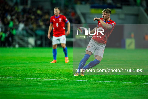 ...during a football match of the UEFA Nations League between the Ukraine and Czechia national teams in Wroclaw, Poland, on October 14, 2024...