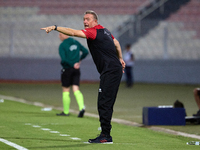 Davide Mazzotta, interim coach of Malta, gestures during the UEFA Nations League, League D, Group D2 soccer match between Malta and Moldova...