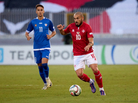 Teddy Teuma of Malta is in action during the UEFA Nations League, League D, Group D2 soccer match between Malta and Moldova at the National...