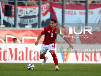 Matthew Guillaumier, captain of Malta, is in action during the UEFA Nations League, League D, Group D2 soccer match between Malta and Moldov...