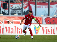 Matthew Guillaumier, captain of Malta, is in action during the UEFA Nations League, League D, Group D2 soccer match between Malta and Moldov...