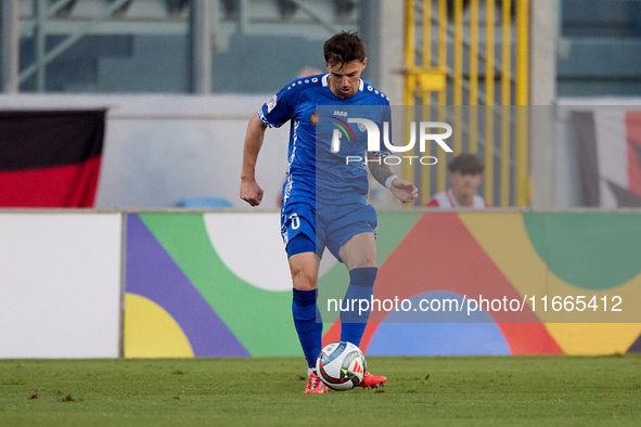 Denis Marandici of Moldova plays during the UEFA Nations League, League D, Group D2 soccer match between Malta and Moldova at the National S...