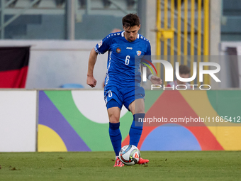 Denis Marandici of Moldova plays during the UEFA Nations League, League D, Group D2 soccer match between Malta and Moldova at the National S...