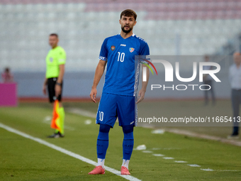 Vitalie Damascan of Moldova reacts during the UEFA Nations League, League D, Group D2 soccer match between Malta and Moldova at the National...