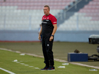 Davide Mazzotta, interim coach of Malta, gestures during the UEFA Nations League, League D, Group D2 soccer match between Malta and Moldova...