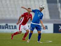 Mihail Caimacov of Moldova plays during the UEFA Nations League, League D, Group D2 soccer match between Malta and Moldova at the National S...