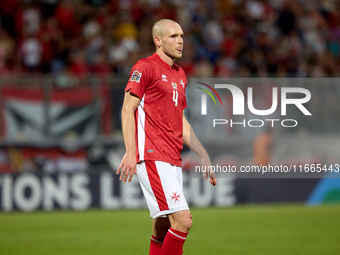 Gabriel Mentz of Malta gestures during the UEFA Nations League, League D, Group D2 soccer match between Malta and Moldova at the National St...