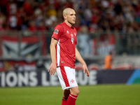 Gabriel Mentz of Malta gestures during the UEFA Nations League, League D, Group D2 soccer match between Malta and Moldova at the National St...