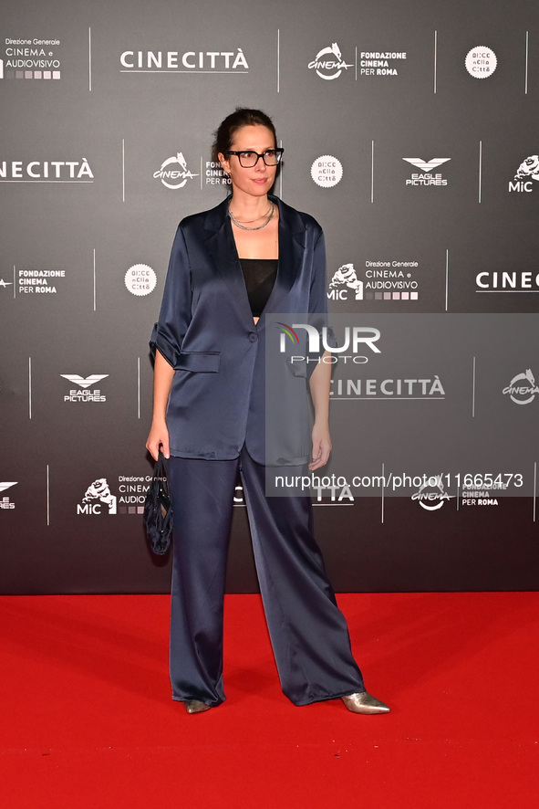 Luna Gualano attends the red carpet for the film Megalopolis at Cinecitta Studios in Rome, Italy, on October 14, 2024. 