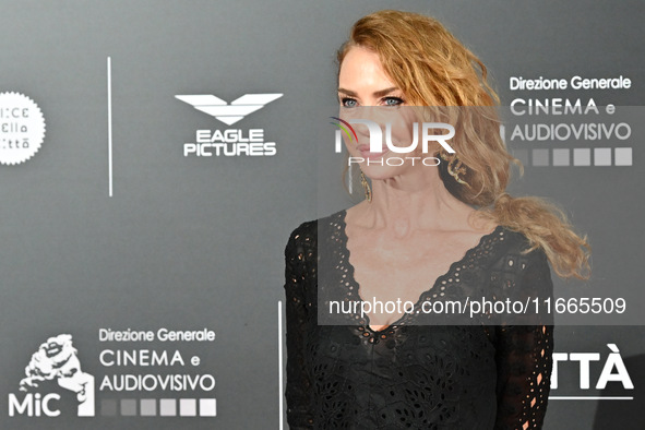 Yvonne Scio attends the red carpet for the film Megalopolis at Cinecitta Studios in Rome, Italy, on October 14, 2024. 