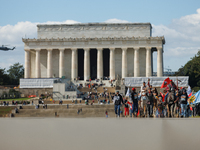 Members of the Muwekma Ohlone Tribe of the San Francisco Bay Area, along with other tribal groups and their supporters, arrive in Washington...