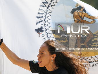 Members of the Muwekma Ohlone Tribe of the San Francisco Bay Area, along with other tribal groups and their supporters, arrive in Washington...