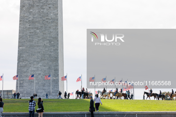 Members of the Muwekma Ohlone Tribe of the San Francisco Bay Area, along with other tribal groups and their supporters, arrive in Washington...