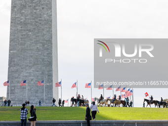 Members of the Muwekma Ohlone Tribe of the San Francisco Bay Area, along with other tribal groups and their supporters, arrive in Washington...