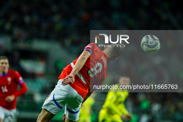 Jan Boril participates in a match of the UEFA Nations League between the Ukraine and Czechia national teams in Wroclaw, Poland, on October 1...