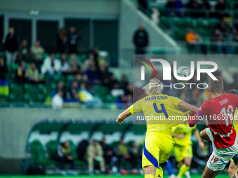 TOMAS CHORY participates in a match of the UEFA Nations League between the Ukraine and Czechia national teams in Wroclaw, Poland, on October...