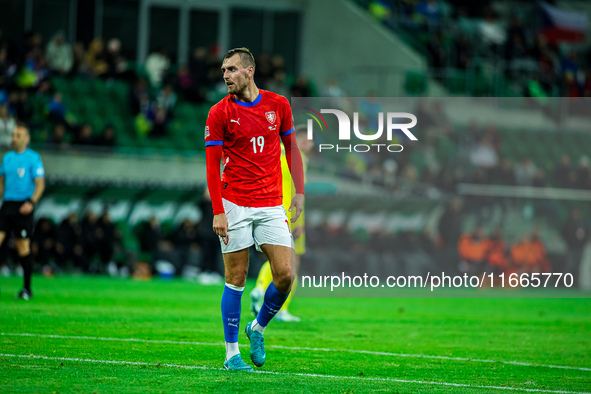 TOMAS CHORY participates in a match of the UEFA Nations League between the Ukraine and Czechia national teams in Wroclaw, Poland, on October...