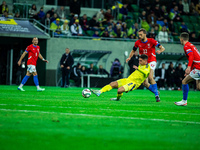 Georgiy Sudakov participates in a match of the UEFA Nations League between the Ukraine and Czechia national teams in Wroclaw, Poland, on Oct...