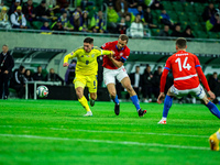 Georgiy Sudakov participates in a match of the UEFA Nations League between the Ukraine and Czechia national teams in Wroclaw, Poland, on Oct...