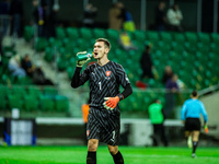 Matej Kovar participates in a match of the UEFA Nations League between the Ukraine and Czechia national teams in Wroclaw, Poland, on October...