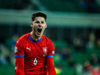 Martin Vitik participates in a match of the UEFA Nations League between the Ukraine and Czechia national teams in Wroclaw, Poland, on Octobe...