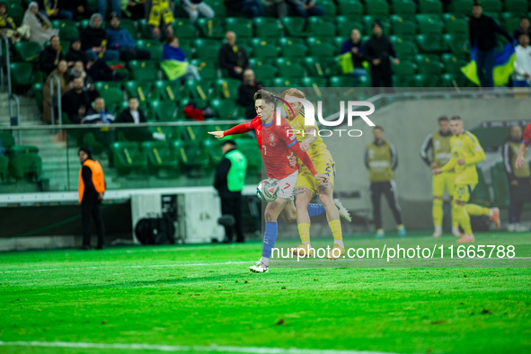 Ladislav Krejci participates in a UEFA Nations League match between the Ukraine and Czechia national teams in Wroclaw, Poland, on October 14...