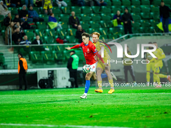 Ladislav Krejci participates in a UEFA Nations League match between the Ukraine and Czechia national teams in Wroclaw, Poland, on October 14...