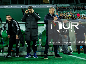 Serhiy Rebrovma participates in a match of the UEFA Nations League between the Ukraine and Czechia national teams in Wroclaw, Poland, on Oct...