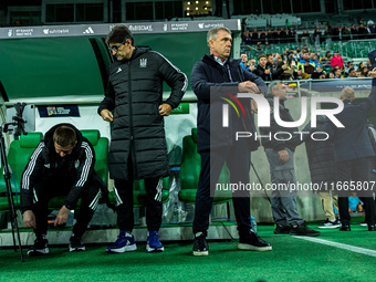 Serhiy Rebrovma participates in a match of the UEFA Nations League between the Ukraine and Czechia national teams in Wroclaw, Poland, on Oct...