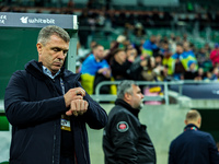 Serhiy Rebrovma participates in a match of the UEFA Nations League between the Ukraine and Czechia national teams in Wroclaw, Poland, on Oct...