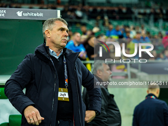 Serhiy Rebrovma participates in a match of the UEFA Nations League between the Ukraine and Czechia national teams in Wroclaw, Poland, on Oct...