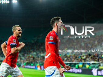 Martin Vitik participates in a match of the UEFA Nations League between the Ukraine and Czechia national teams in Wroclaw, Poland, on Octobe...