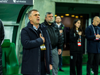 Serhiy Rebrovma participates in a match of the UEFA Nations League between the Ukraine and Czechia national teams in Wroclaw, Poland, on Oct...