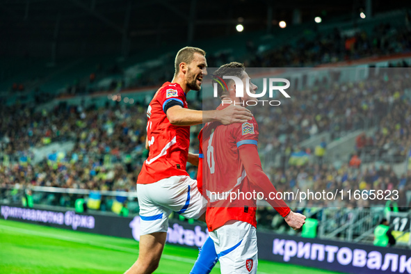 Martin Vitik participates in a match of the UEFA Nations League between the Ukraine and Czechia national teams in Wroclaw, Poland, on Octobe...