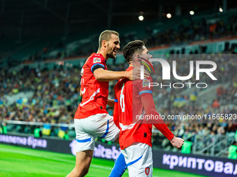 Martin Vitik participates in a match of the UEFA Nations League between the Ukraine and Czechia national teams in Wroclaw, Poland, on Octobe...