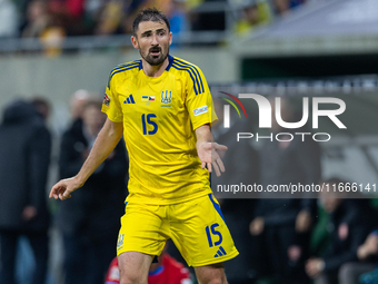 Oleksandr Svatok is playing during  the  UEFA Nations League 2024 League B Group B1 match between Ukraine and Czechia , at the Tarczynski Ar...