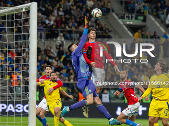 Anatoliy Trubin, Ladislav Krejci are playing during the  UEFA Nations League 2024 League B Group B1 match between Ukraine and Czechia , at t...