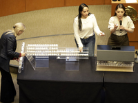 Senator Julieta Andrea Ramirez participates in the drawing of lots for judgeships for the Judiciary during the session in the Mexican Senate...