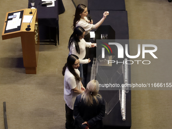 Senator Julieta Andrea Ramirez participates in the drawing of lots for judgeships for the Judiciary during the session in the Mexican Senate...