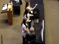 Senator Julieta Andrea Ramirez participates in the drawing of lots for judgeships for the Judiciary during the session in the Mexican Senate...