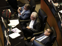 Senators Ricardo Sheffiel, Alejandro Esquer Verdugo, and Victor Mercado Salgado participate in the drawing of lots for judgeships for the Ju...