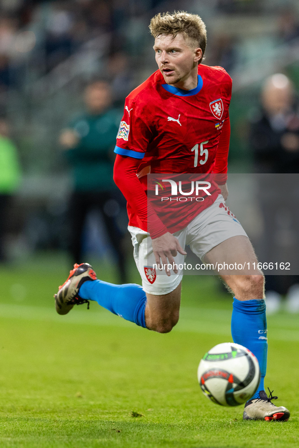 Pavel Sulc is playing during the  UEFA Nations League 2024 League B Group B1 match between Ukraine and Czechia , at the Tarczynski Arena Wro...