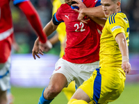 Tomas Soucek is  playing during the  UEFA Nations League 2024 League B Group B1 match between Ukraine and Czechia , at the Tarczynski Arena...