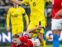 Lukas Cerv, Oleksandr Svatok are playing during the  UEFA Nations League 2024 League B Group B1 match between Ukraine and Czechia , at the T...